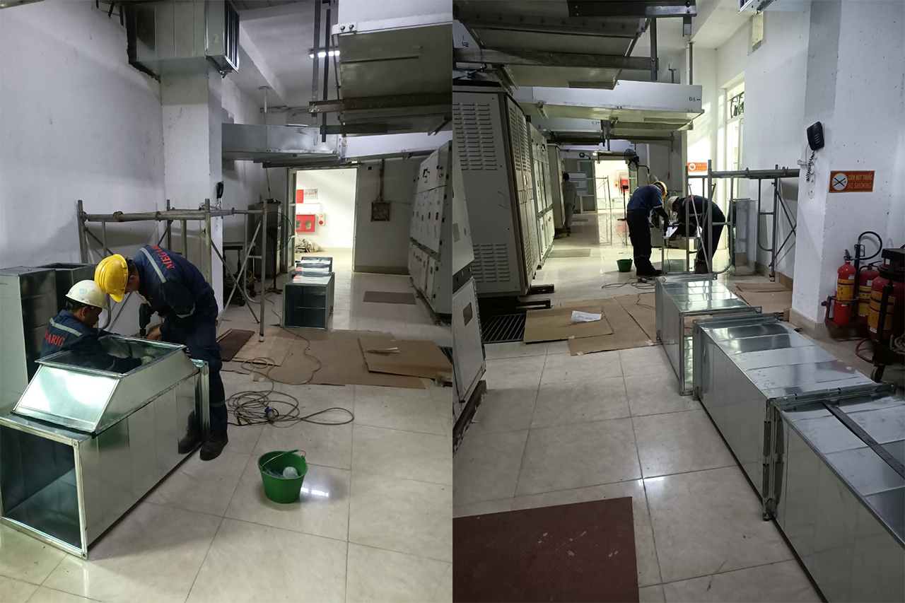 Gia công, lắp đặt cải tạo hệ thống thông gió phòng 11 kV