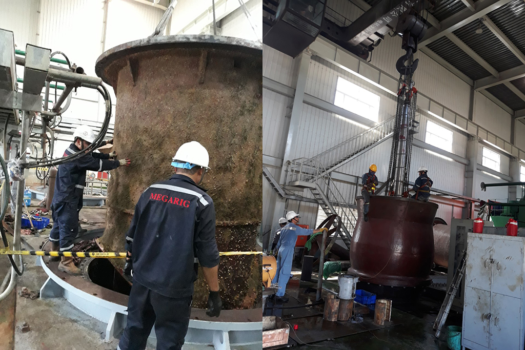 Sửa chữa bơm tuần hoàn, máy nghiền than